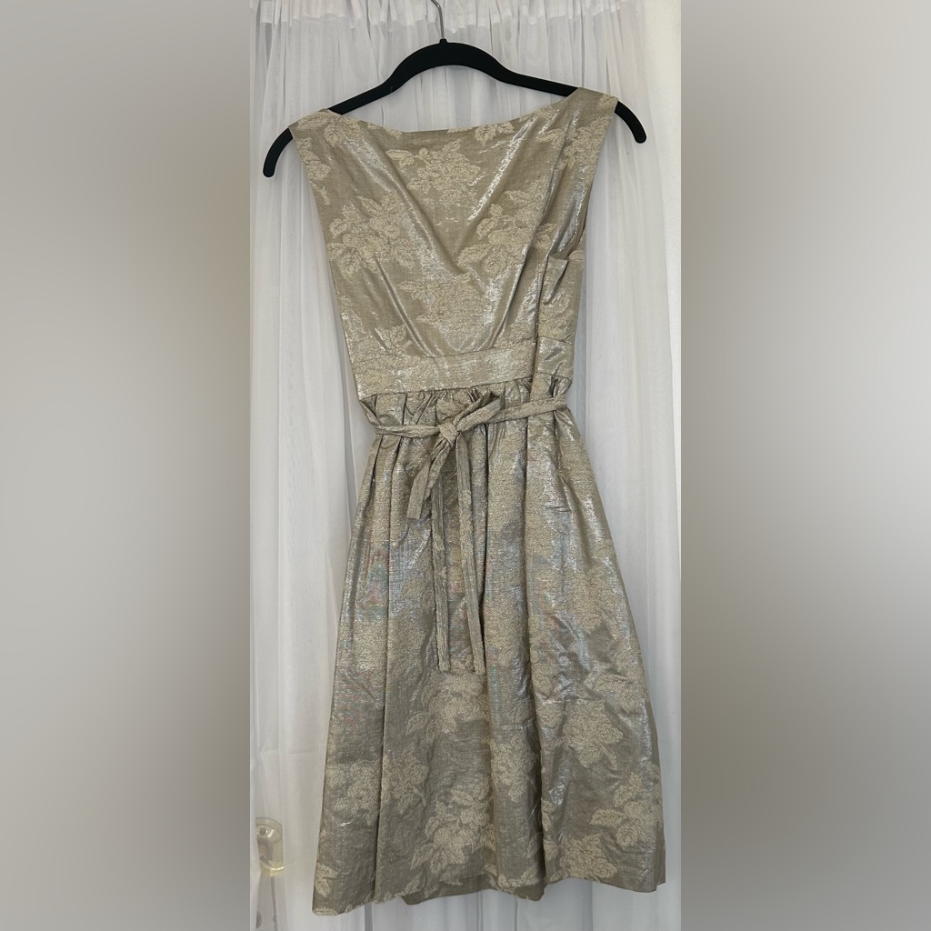 Nwt Moschino Silver Formal Midi Dress Size 4